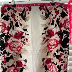 Floral pencil skirt